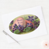  paaseieren en -vizieren ovale sticker (Envelop)