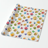 Paaseieren en vlinders cadeaupapier (Uitgerold)