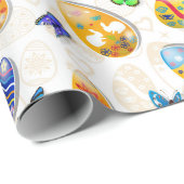 Paaseieren en vlinders cadeaupapier (Rol Hoek)