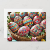 Paaseieren Feestdagenkaart (Voorkant / Achterkant)