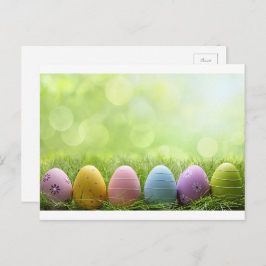 Paaseieren Feestdagenkaart (Voorkant / Achterkant)