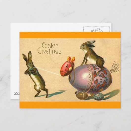 Paaseieren Feestdagenkaart (Voorkant / Achterkant)