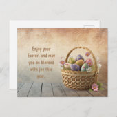 Paaseieren Feestdagenkaart (Voorkant / Achterkant)