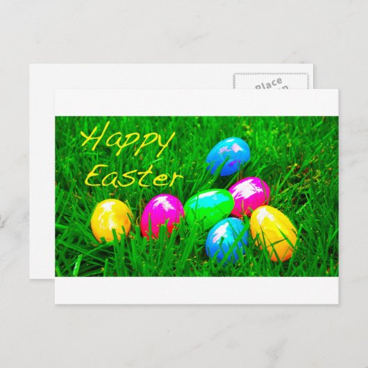 Paaseieren Feestdagenkaart (Voorkant / Achterkant)