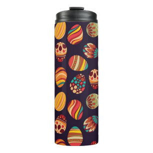 Paaseieren: feestelijk naadloos design. thermosbeker