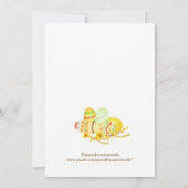 Paaseieren, Forsythia Branch Paasuitnodiging Kaart (Achterkant)