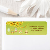 Paaseieren, Forsythia-filiaal Retouradreslabel Etiket (Insitu)