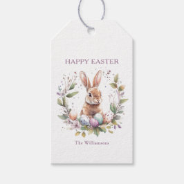 Paaseieren Garland Bunny Konijn gepersonaliseerd Cadeaulabel