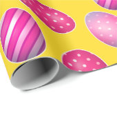 Paaseieren Geel en roze patroon Cadeaupapier (Rol Hoek)