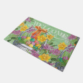 Paaseieren Geel Paars Florence Welkom Deurmat (Schuin)