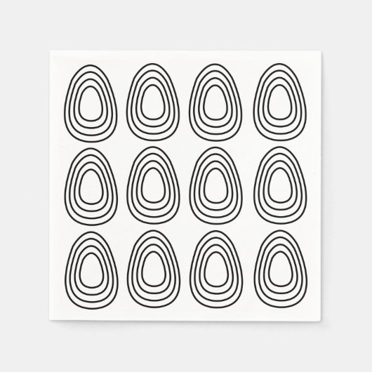 Paaseieren Geometric Happy Pasen Servet (Voorkant)