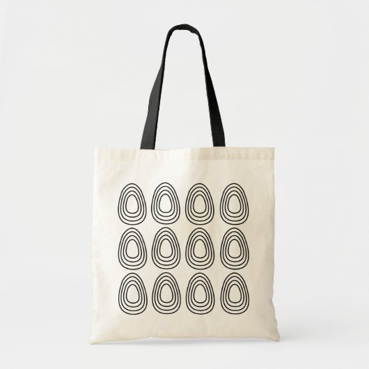 Paaseieren Geometric Happy Pasen Tote Bag (Voorkant)