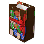 Paaseieren gepatterd medium cadeauzakje (Achterkant Gekanteld)