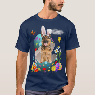 Paaseieren German Shepherd Bunny Dog Gifts Dog Da T-shirt
