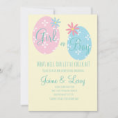 Paaseieren Geslacht onthullen uitnodiging (Voorkant)