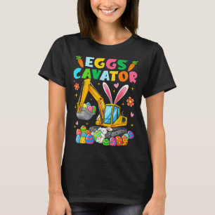 Paaseieren-graver Konijn Konijn Graafmachine Jonge T-shirt