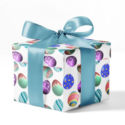 Paaseieren groen licht roze wit kleurig inpakpapier vel