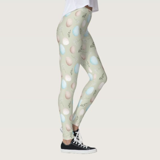 Paaseieren Groen pastelpatroon Leggings (Rechts)