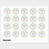 Paaseieren, happy easter day gift Wrap, easter Cl Ronde Sticker (Vel)