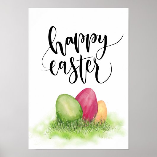 Paaseieren Happy Easter poster (Voorkant)