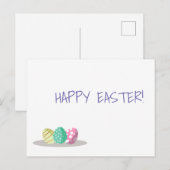 Paaseieren Happy Paast Briefkaart (Voorkant / Achterkant)