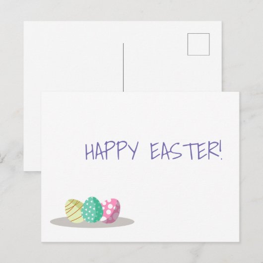Paaseieren Happy Paast Briefkaart (Voorkant / Achterkant)