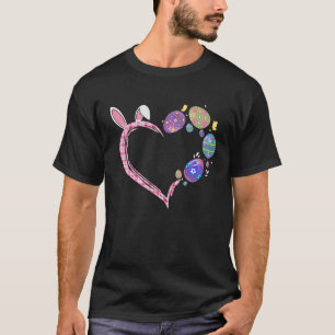 Paaseieren hart konijnenkonijn paasdag vrouwen G T-shirt
