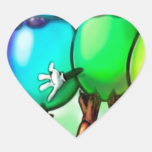 Paaseieren Hart Sticker (Voorkant)