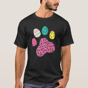 Paaseieren Hond Kat Poot Luipaard Print Huisdier P T-shirt