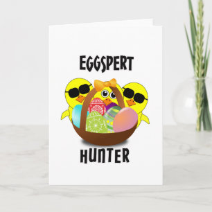 Paaseieren Hun Eggspert Hunter Kinder boys Girls Feestdagen Kaart