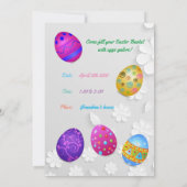 Paaseieren Hunt Bloemenuitnodiging Kaart (Achterkant)