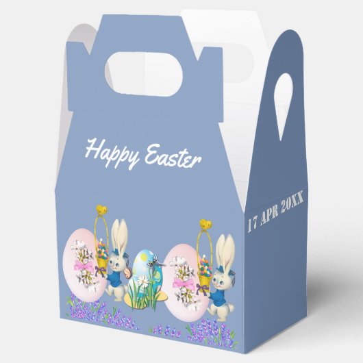 Paaseieren Hunt Bunny Chick Waterverf Floral Kinde Bedankdoosjes (Geopend)