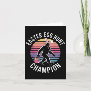 Paaseieren Hunt Champion Funny Bigfoot Bunny Eggs Kaart