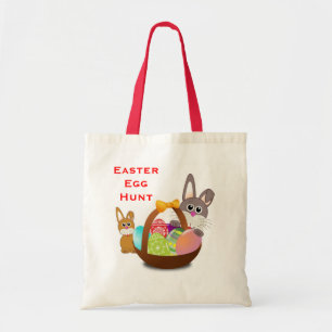 Paaseieren: hunt Cute Bunny Rabbits Basket en Eier Tote Bag