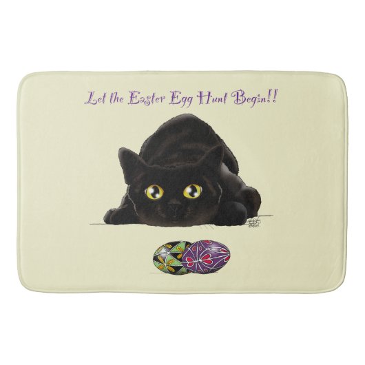 Paaseieren Hunt Kat Grappig Badmat (Voorkant)