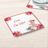 Paaseieren Hunt Rustic Bunny Chick Floral Lijst Kartonnen Onderzetters (Gebogen)