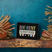 Paaseieren Hunt Supervisor Grappig Familie Pasen Fotoplaat (Zijkant)