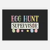 Paaseieren Hunt Supervisor Grappig Familie Pasen Inpakpapier Vel (Voorkant)