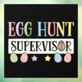Paaseieren Hunt Supervisor Grappig Familie Pasen Raamsticker (Vel 3)