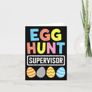 Paaseieren Hunt Supervisor Konijn Bunny Paasdag Kaart