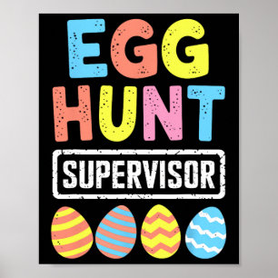 Paaseieren Hunt Supervisor Konijn Bunny Paasdag Poster