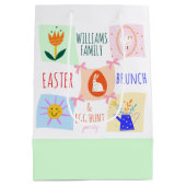 Paaseieren Hunt Wavy Checkerboard Bunny Brunch Bow Medium Cadeauzakje (Achterkant)