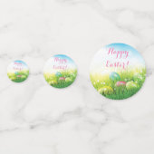Paaseieren in de gras confetti (Voorkanten)