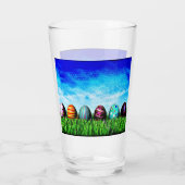 Paaseieren in de rij glas (Achterkant)