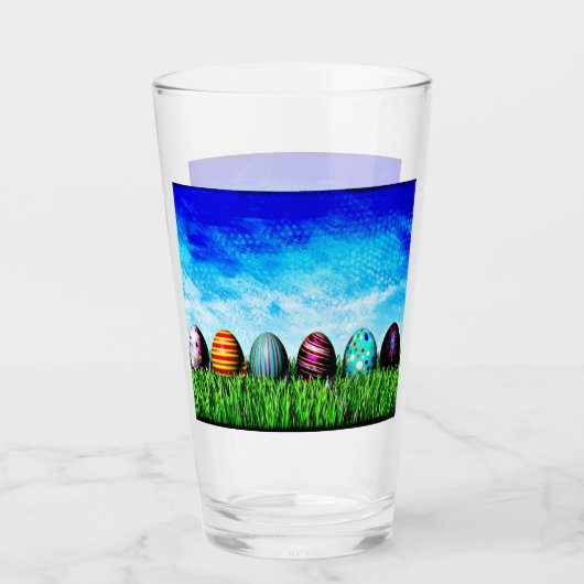 Paaseieren in de rij glas (Voorkant)