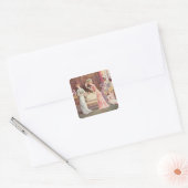 Paaseieren in de stad 1908 vierkante sticker (Envelop)