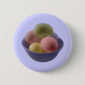 Paaseieren in een Bowl Ronde Button 5,7 Cm (Voorkant)