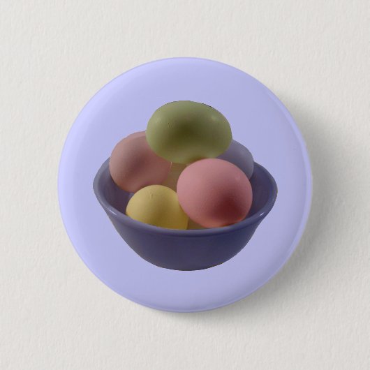 Paaseieren in een Bowl Ronde Button 5,7 Cm (Voorkant)