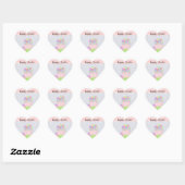Paaseieren in een mand hart sticker (Vel)