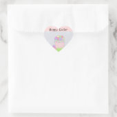 Paaseieren in een mand hart sticker (Tas)